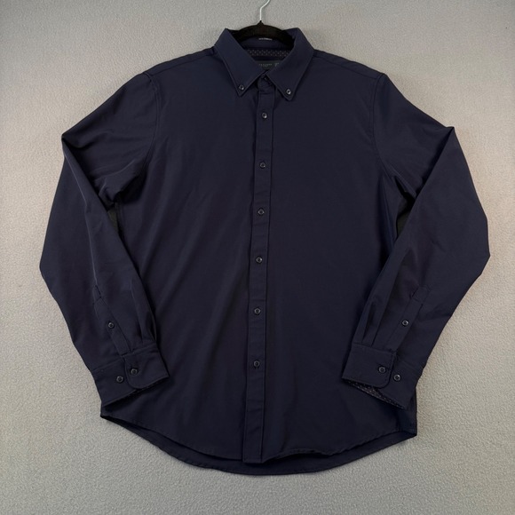 Denim & Flower Ricky Singh Other - Denim & Flower Ricky Singh Tech Comfort Shirt Men Medium Navy Blue 8-Way Stretch